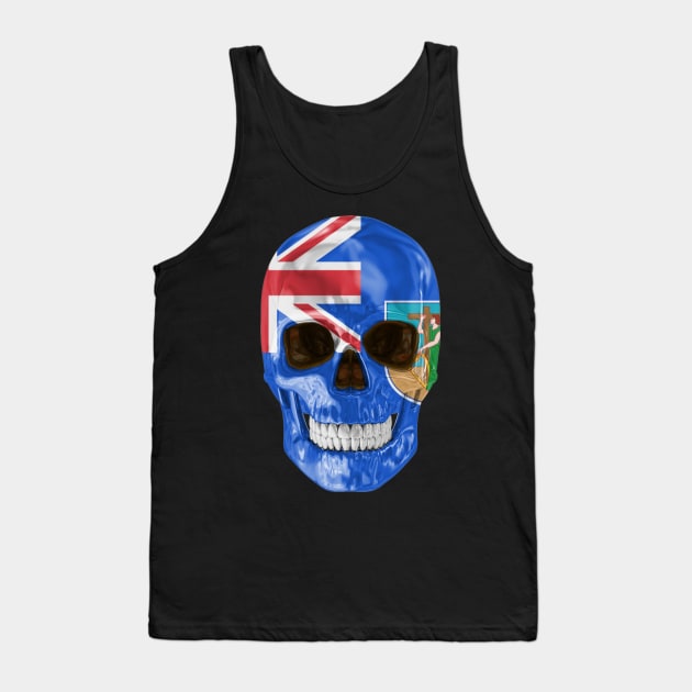 Montserrat Flag Skull - Gift for Montserratian With Roots From Montserrat Tank Top by Country Flags